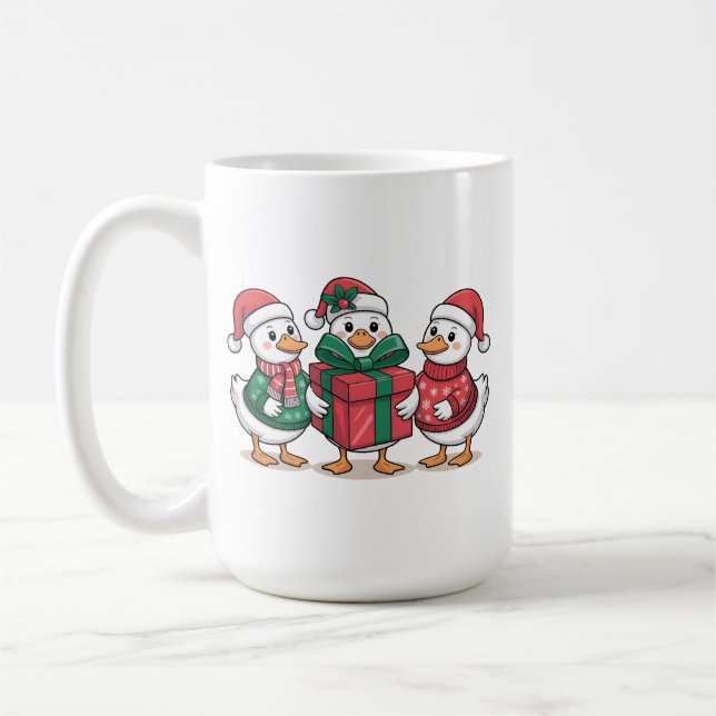 Tecknaden Cute Jul Ankor Artikel-68105 Kaffemugg (Vänster)