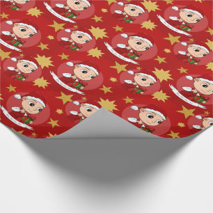 Tecknaden Cute Jul baby, Papper inslagning Presentpapper
