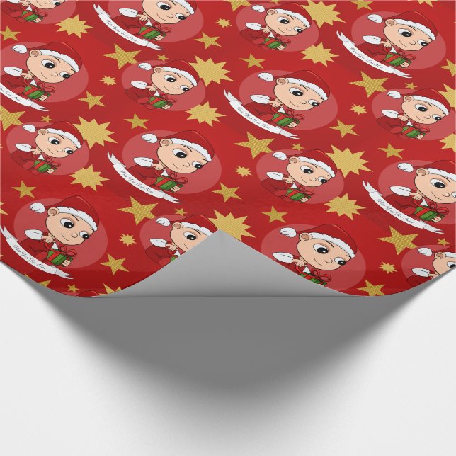 Tecknaden Cute Jul baby, Papper inslagning Presentpapper (Hörn)