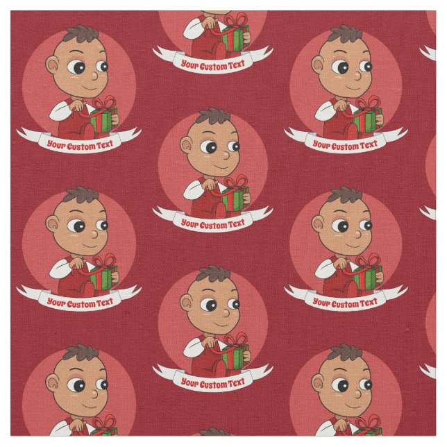 Tecknaden Cute jul baby Tyg (Närbild)