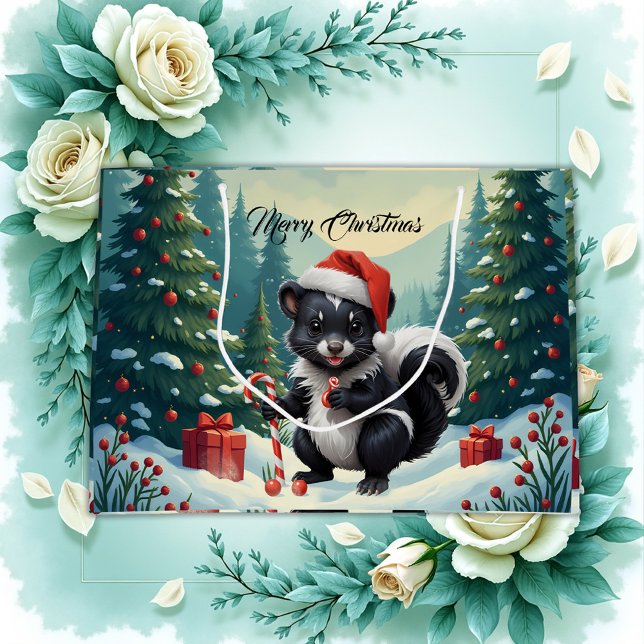 Tecknaden Cute jul Skunk (Skapare uppladdad)