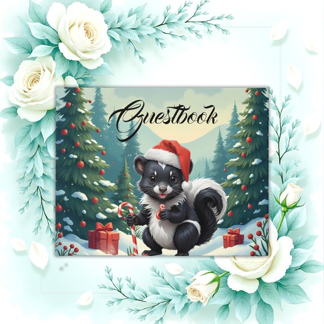Tecknaden Cute jul Skunk Gästböcker (Skapare uppladdad)