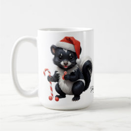 Tecknaden Cute jul Skunk Kaffemugg