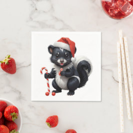 Tecknaden Cute jul Skunk Pappersservett