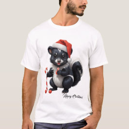 Tecknaden Cute jul Skunk T Shirt