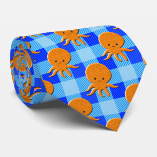 Tecknaden Cute Octopus Blue Play Custom Name Slips