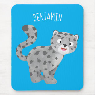 Tecknaden Cute snö leopard Musmatta