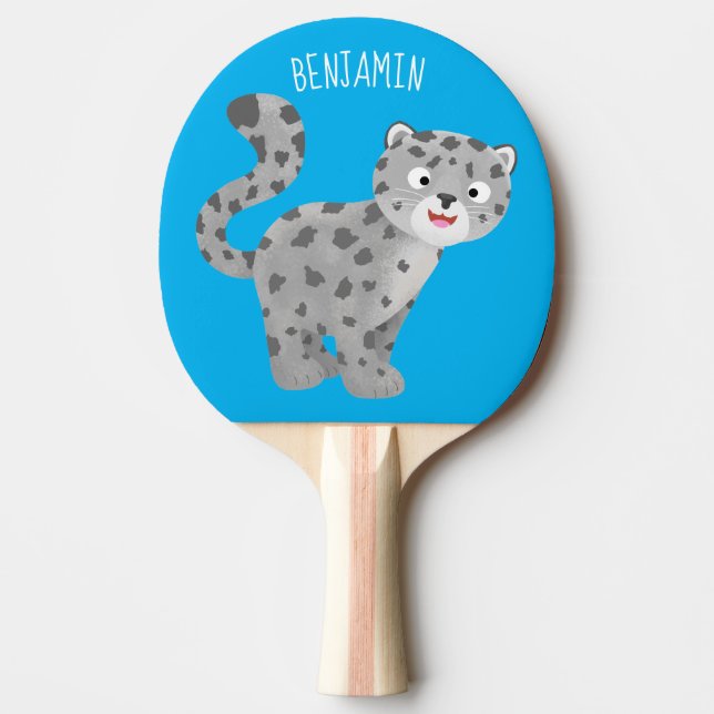 Tecknaden Cute snö leopard Pingisracket (Framsidan)