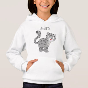 Tecknaden Cute snö leopard T Shirt