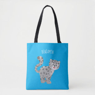 Tecknaden Cute snö leopard Tygkasse