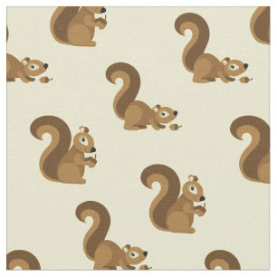 Tecknaden Cute Squirrels Kids Tyg