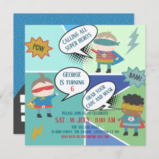 Tecknaden Cute Toppen-hjälten tar bort inbjudan ti