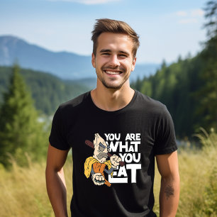 tecknaden "Du är vad du äter" citeras T Shirt
