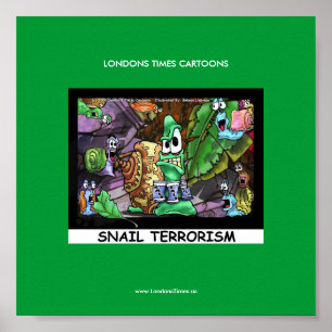 Tecknaden elak Snigel Funny Londons Times Poster