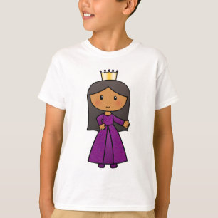 Tecknaden fäster ihop den gulliga princessen för t-shirt