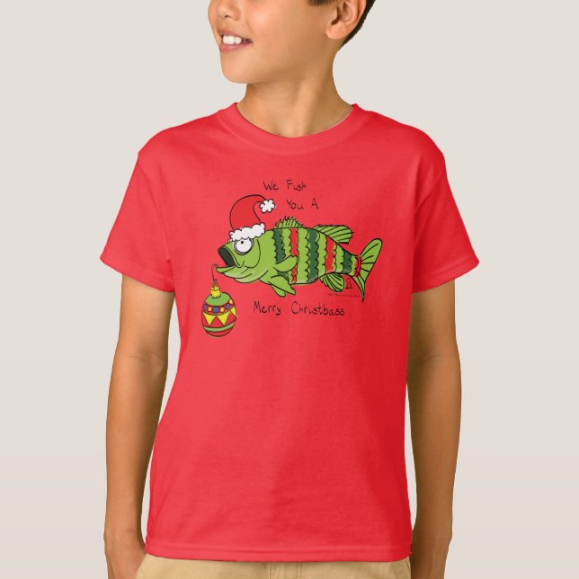 Tecknaden Fisk Cute (finsk julbuss) T Shirt (Framsida)