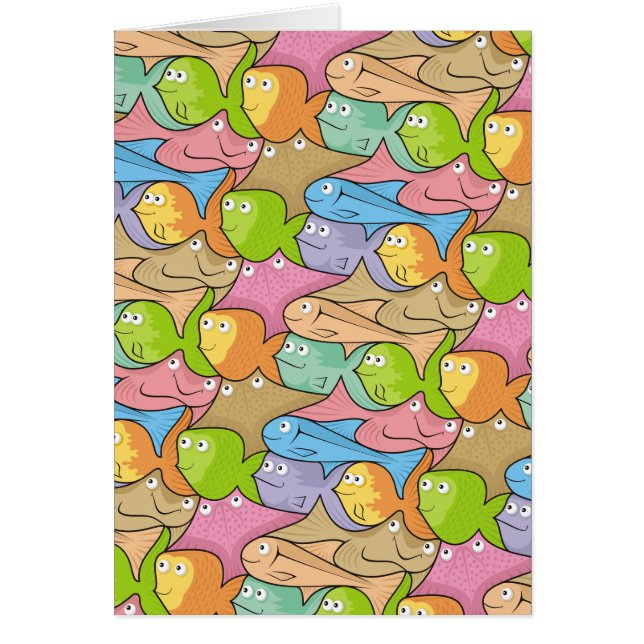 Tecknaden Fiske Hälsningskort (Framsidan)