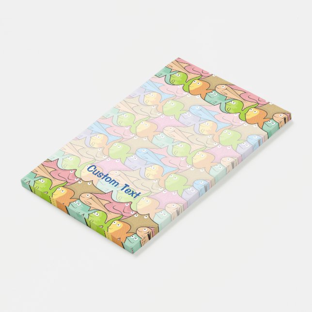 Tecknaden Fiske Post-it Block (Vinklad)