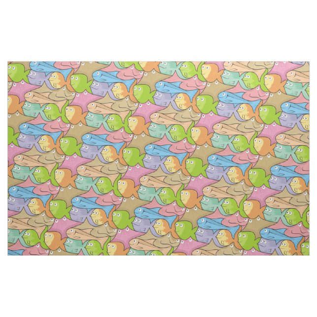 Tecknaden Fiske Tyg (Fat Quarter)