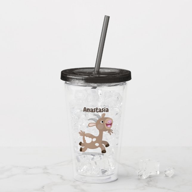 Tecknaden för billy av Cute lycklig Take Away Mugg (Baksida Ice)