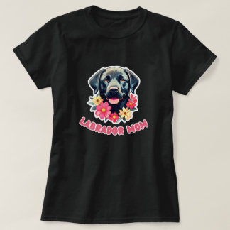 Tecknaden för Blommigten Cute Labrador Retriever L T Shirt