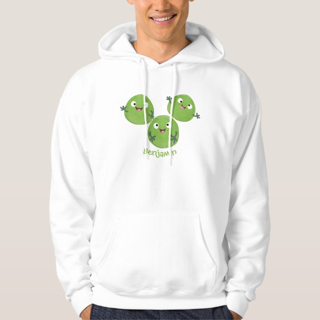Tecknaden för brysselkål hoodie (Framsida)