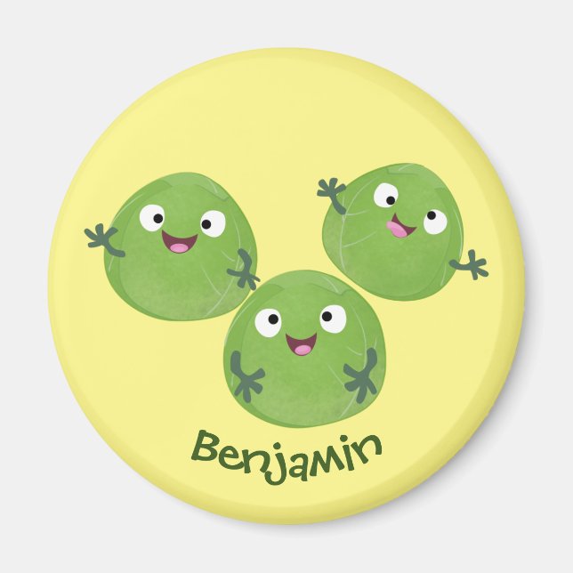 Tecknaden för brysselkål magnet (Framsidan)