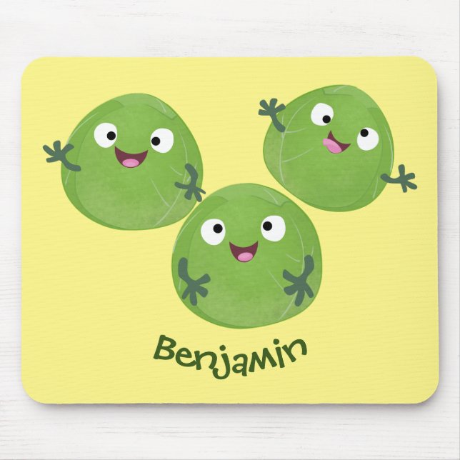 Tecknaden för brysselkål musmatta (Framsidan)