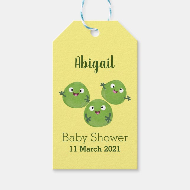 Tecknaden för brysselkål presentetikett (Framsidan)