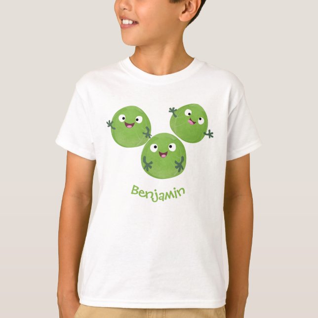 Tecknaden för brysselkål t shirt (Framsida)