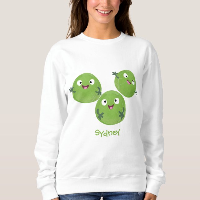 Tecknaden för brysselkål t shirt (Framsida)