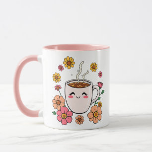 Tecknaden för den berömvärda Kawaii-kaffe Mugg