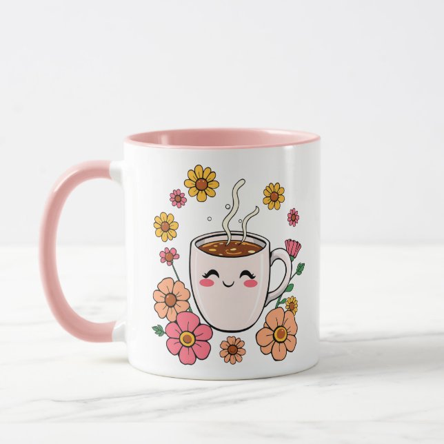 Tecknaden för den berömvärda Kawaii-kaffe Mugg (Vänster)
