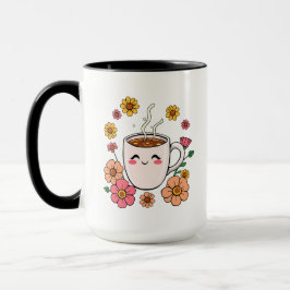 Tecknaden för den berömvärda Kawaii-kaffe Mugg