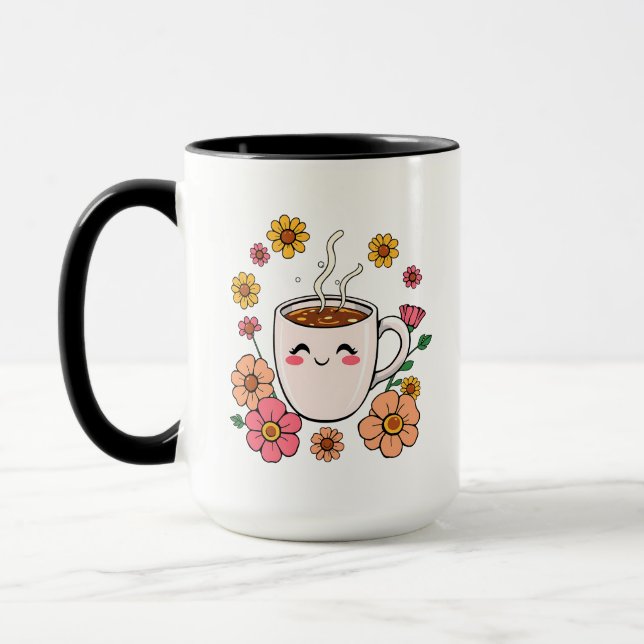 Tecknaden för den berömvärda Kawaii-kaffe Mugg (Vänster)