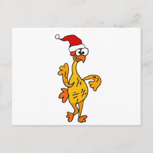 Tecknaden för den konstiga Rubber Chicken-julen Helg Vykort