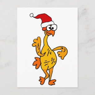 Tecknaden för den konstiga Rubber Chicken-julen Helg Vykort