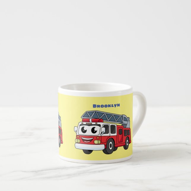 Tecknaden för förbränningsmotor för Cute lycklig Espressomugg (Framsida höger)
