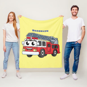 Tecknaden för förbränningsmotor för Cute lycklig Fleecefilt