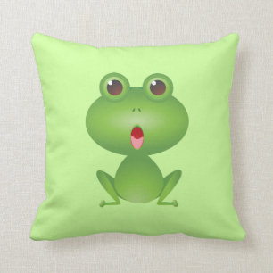 Tecknaden för grodor för grodaamfibiegrönt kudd kudde