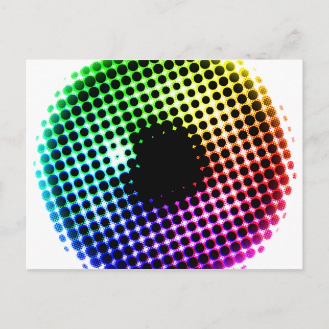 Tecknaden för Irom Unicorn Öga Färg Spectrum Vykort (Framsida)