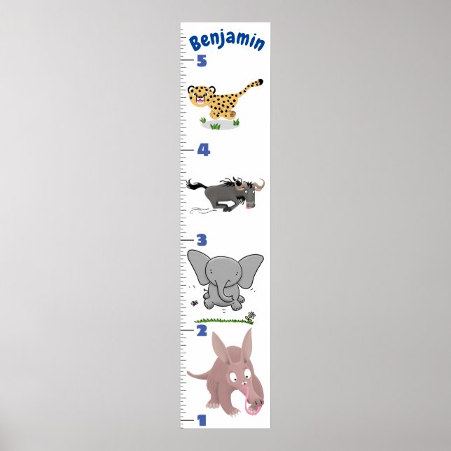 Tecknaden för kutsafari-djur poster (Framsidan)