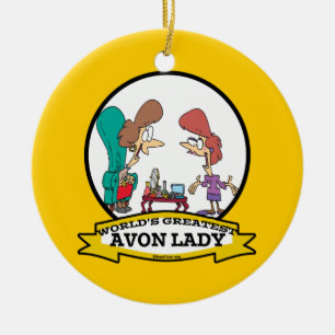 TECKNADEN FÖR KVINNOR I DAM GREATEST AVON JULGRANSPRYDNAD KERAMIK