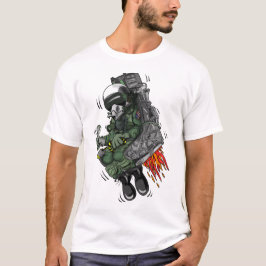 Tecknaden för militärstridsflygplan i Jet T Shirt