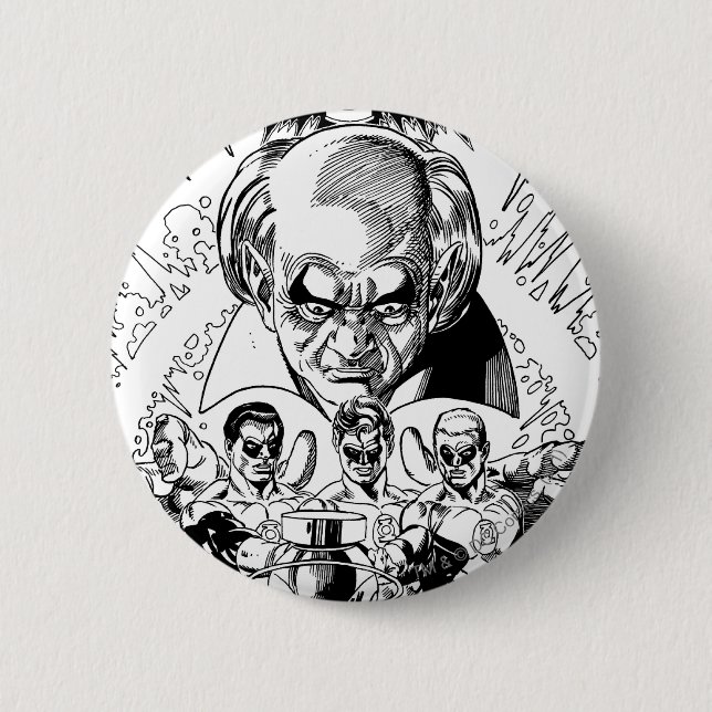 Tecknaden för tre täcker den gröna lyktor, knapp (Framsida)