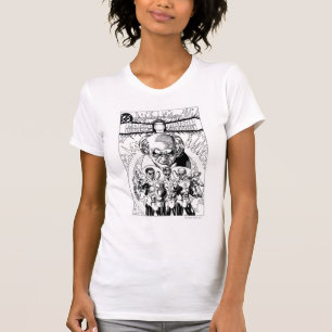 Tecknaden för tre täcker den gröna lyktor, t-shirt