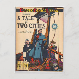 Tecknaden för två städer vykort