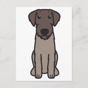 Tecknaden för tysk Wirehsted Pointer-Hund Vykort