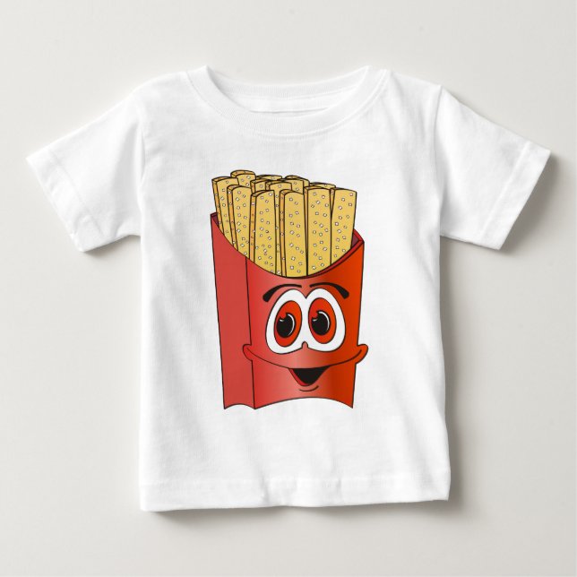 Tecknaden fransk Fries T Shirt (Framsida)