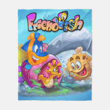 Tecknaden FriendFish Fleece Blanket